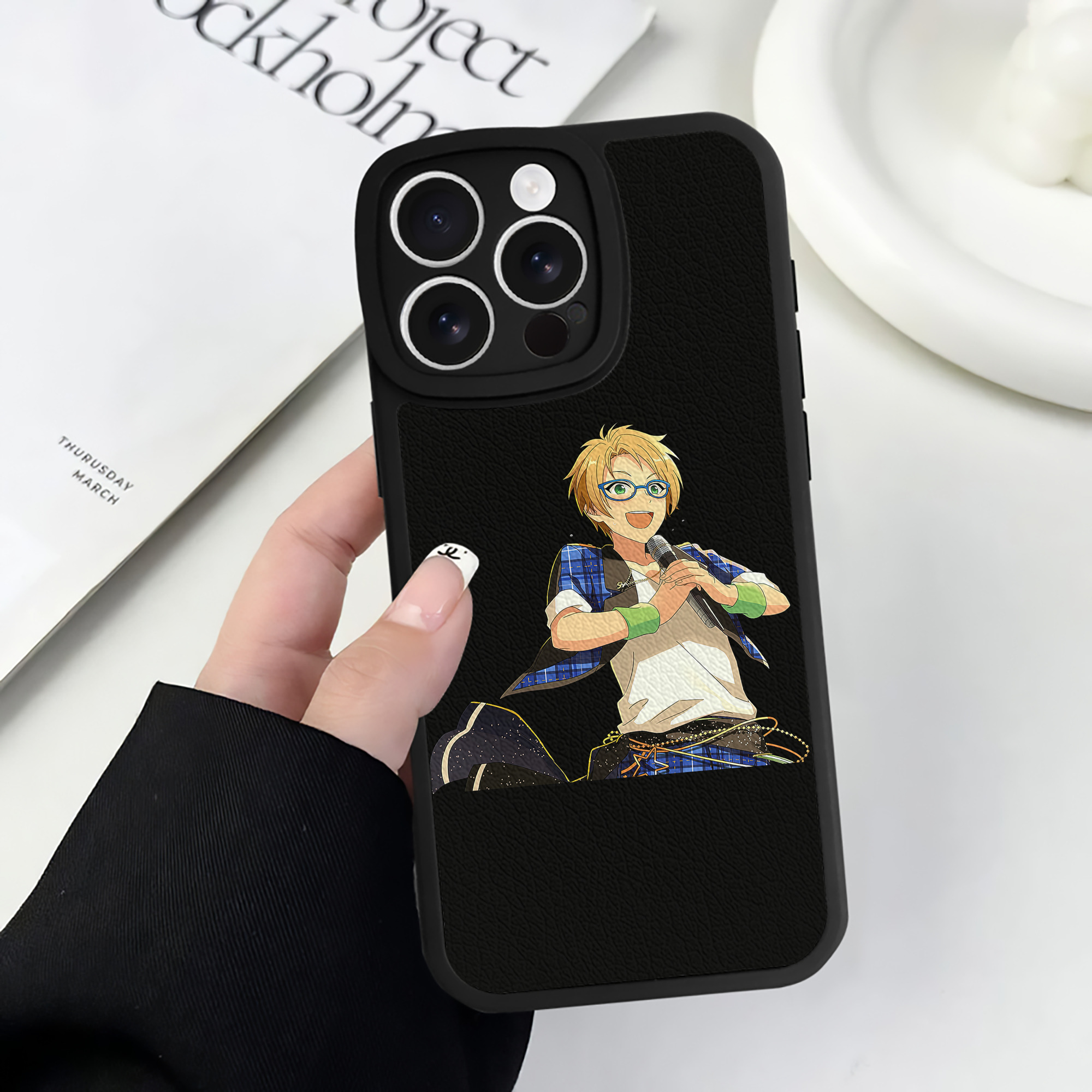 （画像用） あんさんぶるスターズ! Ensemble Stars 【iPhone 16シリーズ対応】シリコンスマホケース（レザー調） 材質：シリコン